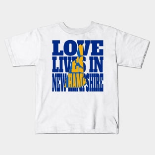 Love Lives in New Hampshire Kids T-Shirt